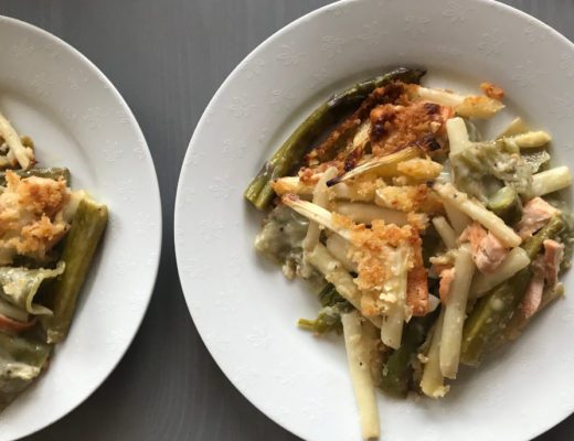 Spargel-Lachs-Lasagne