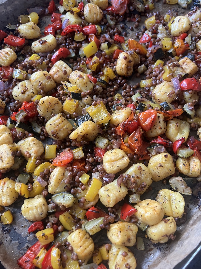 Gnocchi Gemüse Linsen